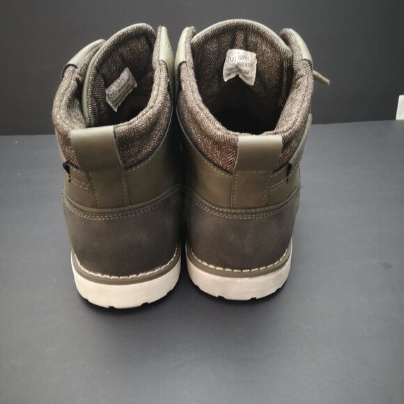 George Men's Size 12 Everyday Comfort Faux Leather Taupe / Brown Ankle Boots - Picture 6 of 8